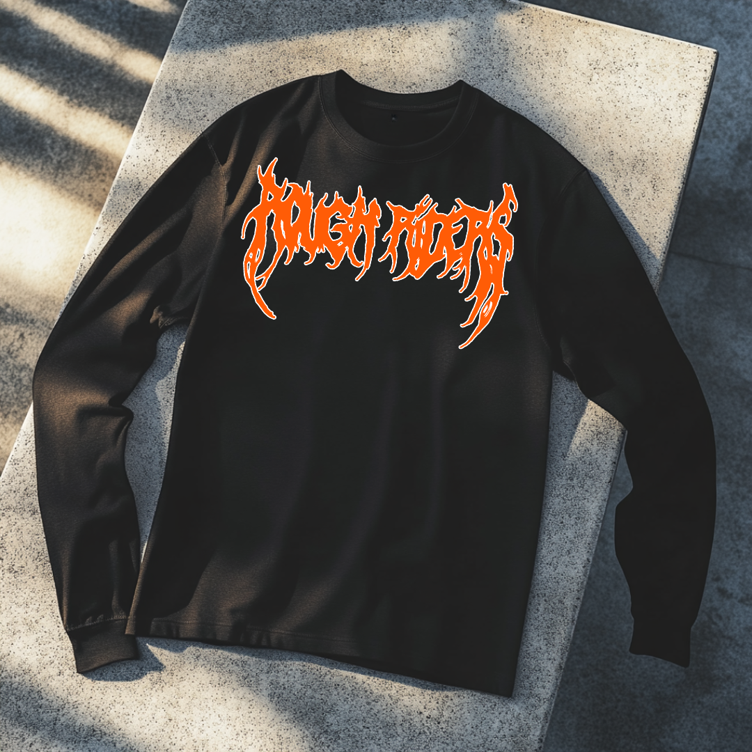 Heavyweight Long Sleeve Tee - Orange/Black