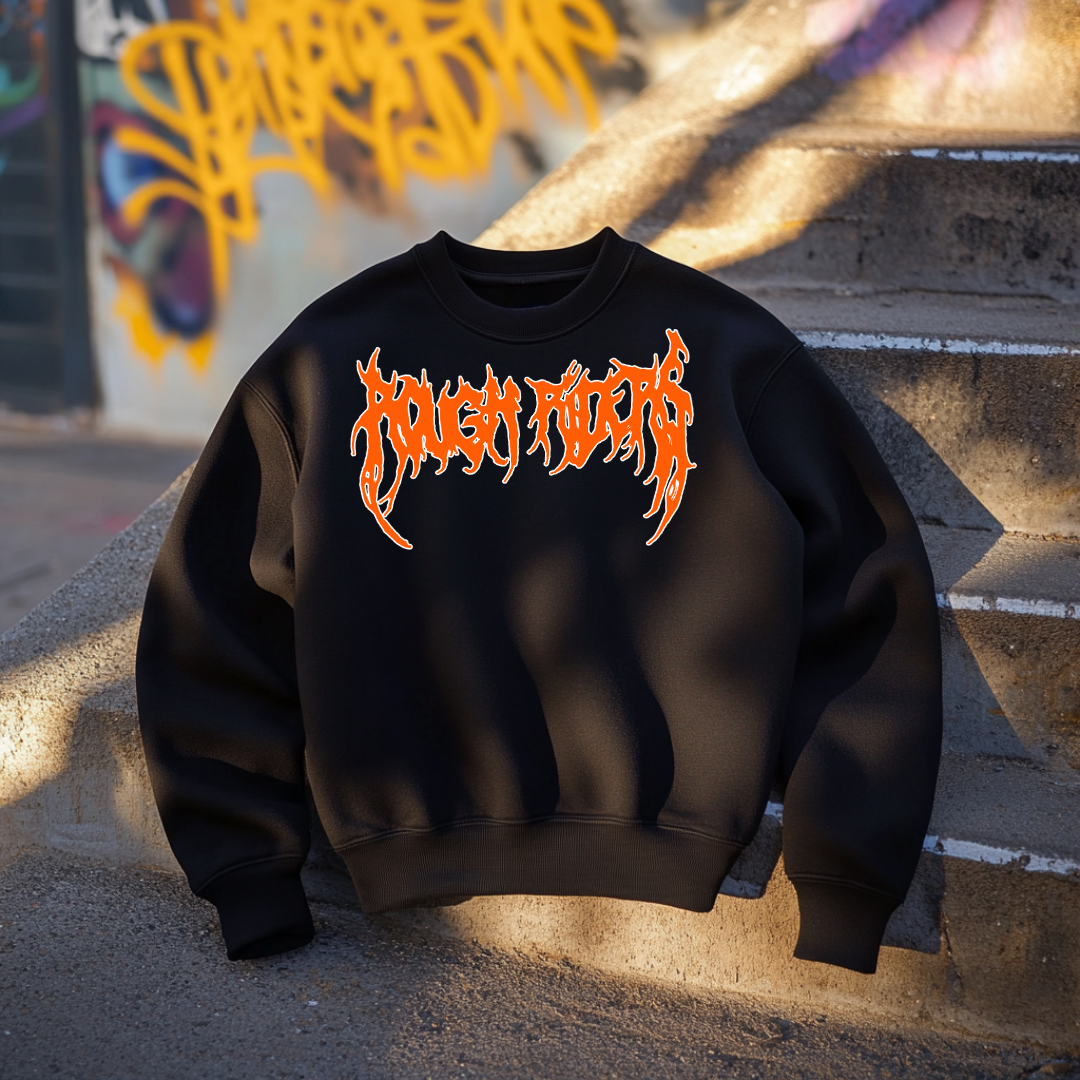 Premium Heavyweight Crewneck - Orange/Black