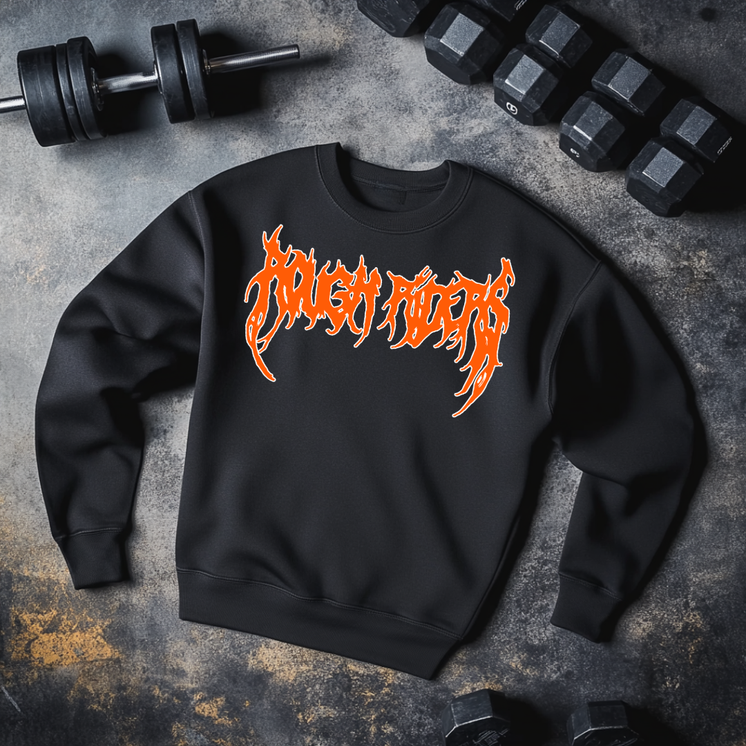 Premium Heavyweight Crewneck - Orange/Black