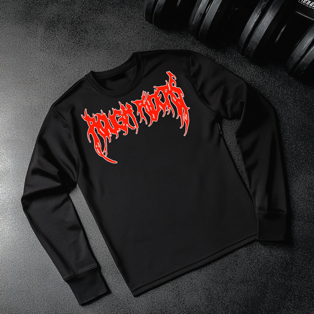 Heavyweight Long Sleeve Tee - Red/Black