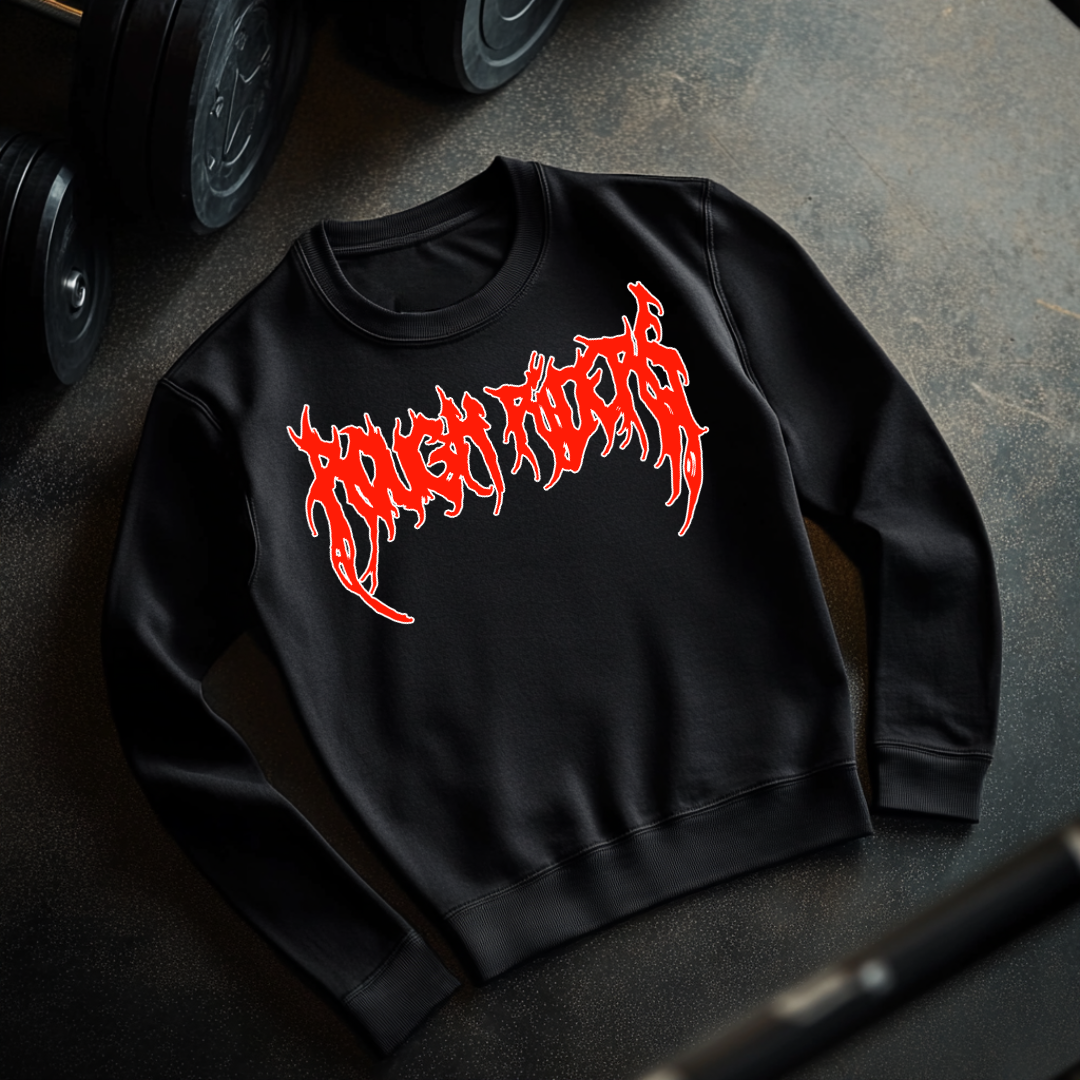 Premium Heavyweight Crewneck - Red/Black