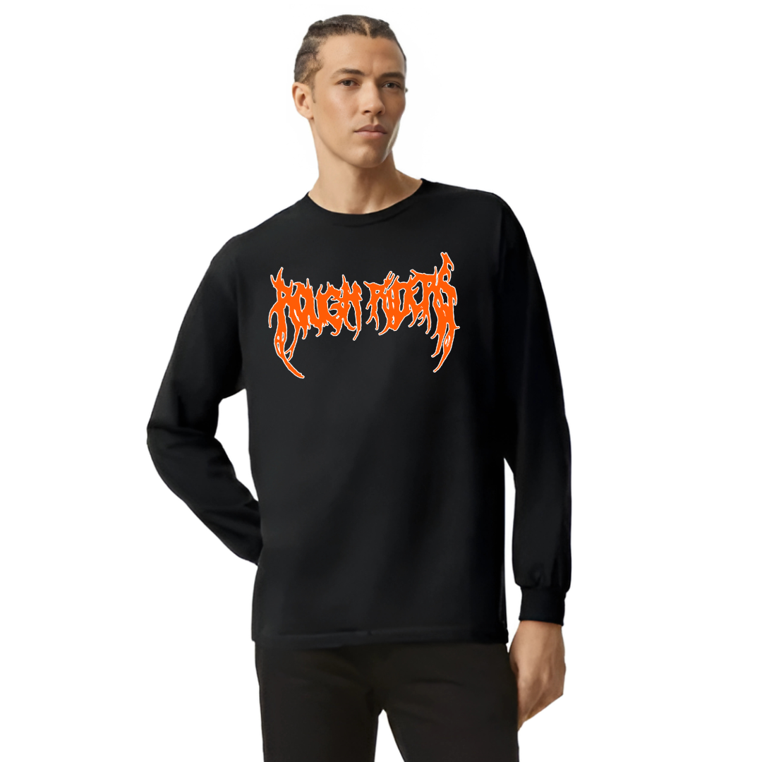 Heavyweight Long Sleeve Tee - Orange/Black