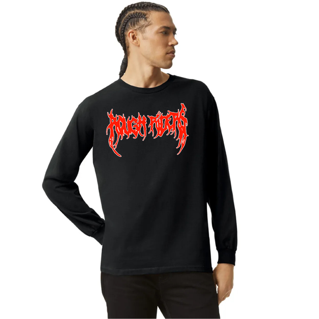 Heavyweight Long Sleeve Tee - Red/Black