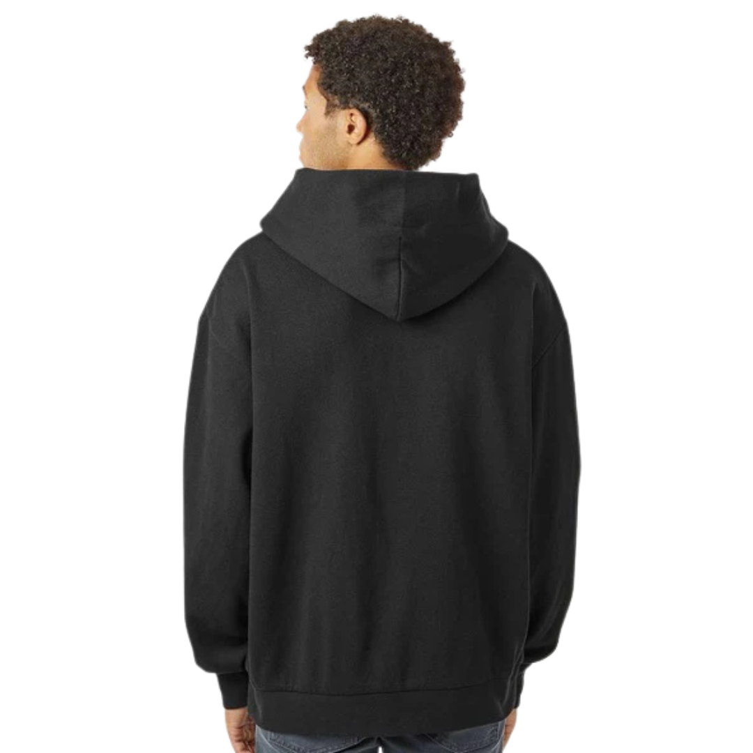 Premium Heavyweight Hoodie - Orange/Faded Black